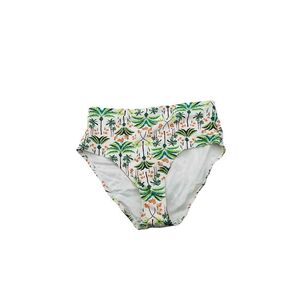 Old Navy Womens Bikini Bottom White Green Floral Stretch Elastic Waist h…